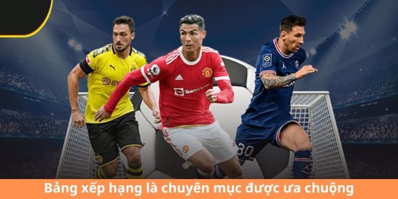 Bảng xếp hạng là chuyên mục được ưa chuộng